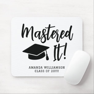 Personalized Masters Degree Graduation Mastered It Mouse Pad