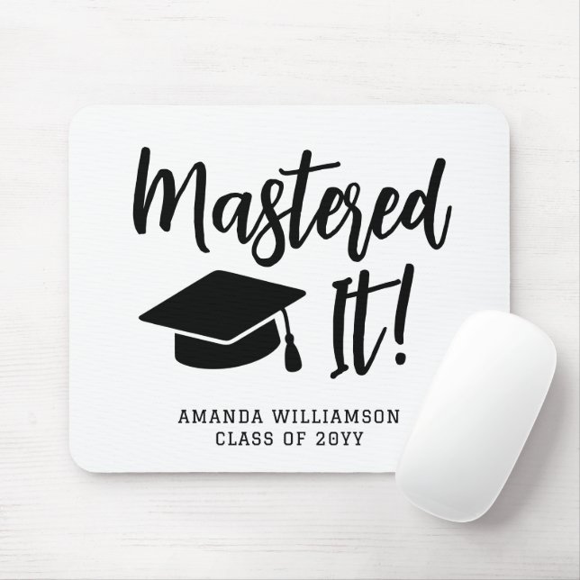 Personalized Masters Degree Graduation Mastered It Mouse Pad (With Mouse)