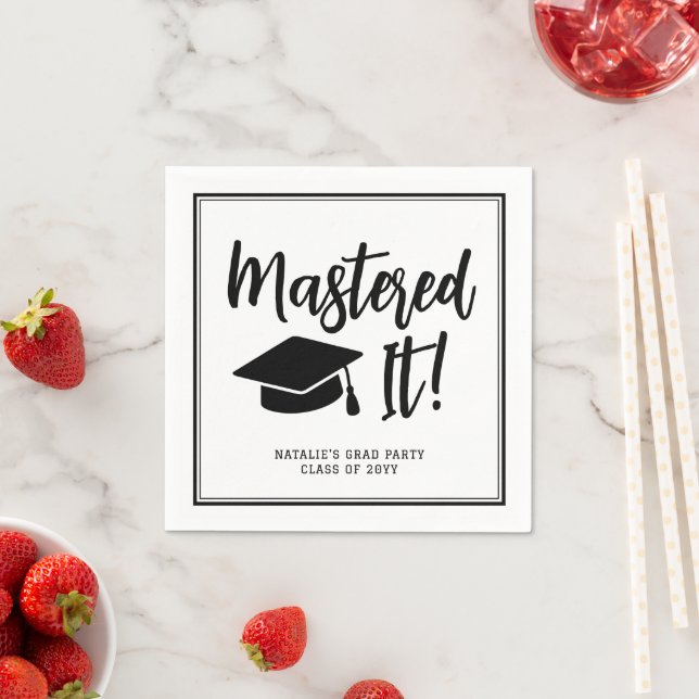 Personalized Masters Degree Graduation Mastered It Napkin (Insitu)