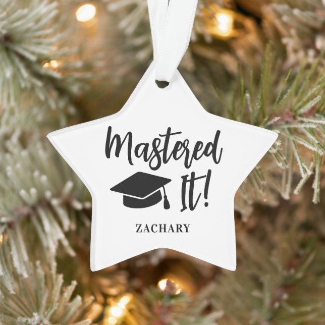 Personalized Masters Degree Graduation Mastered It Ornament (Tree)