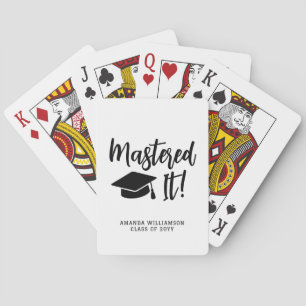 Personalized Masters Degree Graduation Mastered It Playing Cards