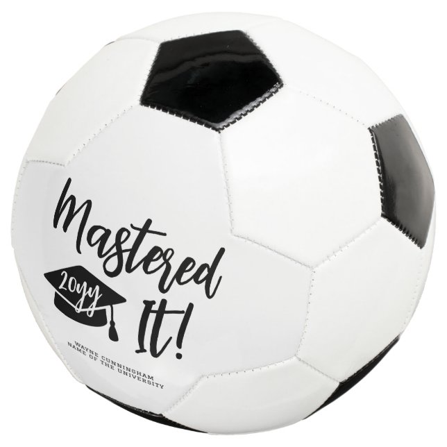 Personalized Masters Degree Graduation Mastered It Soccer Ball (Three Quarter)