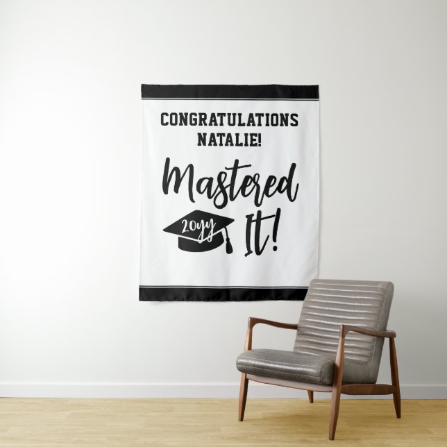 Personalized Masters Degree Graduation Mastered It Tapestry (In Situ)