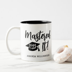Personalized Masters Degree Graduation Mastered It Two-Tone Coffee Mug