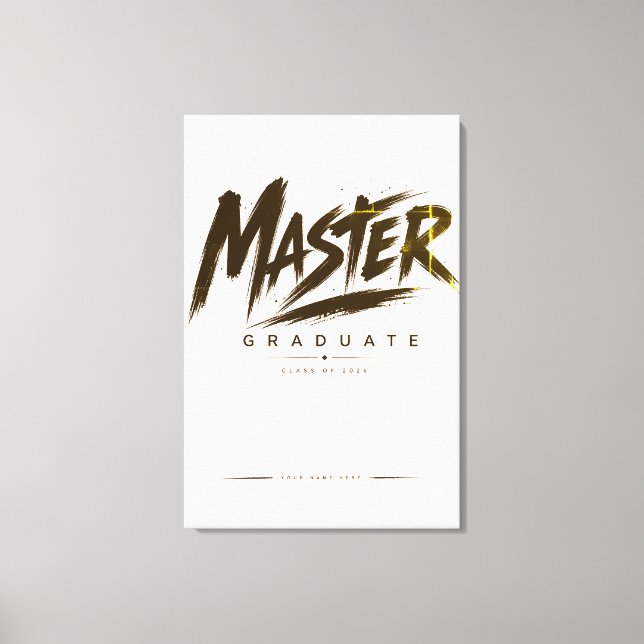 Personalized Masters Graduate Class 2026 Canvas Print (Front)
