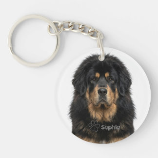 Personalized Mastiff Black Tan Dog Keychains