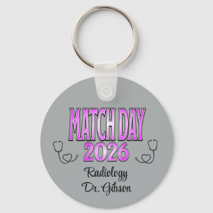 Personalized Match Day Medical Residency Specialty Keychain