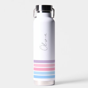 Personalized Matching Colour Strips  Water Bottle
