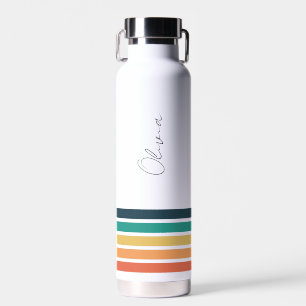 Personalized Matching Colour Strips Water Bottle