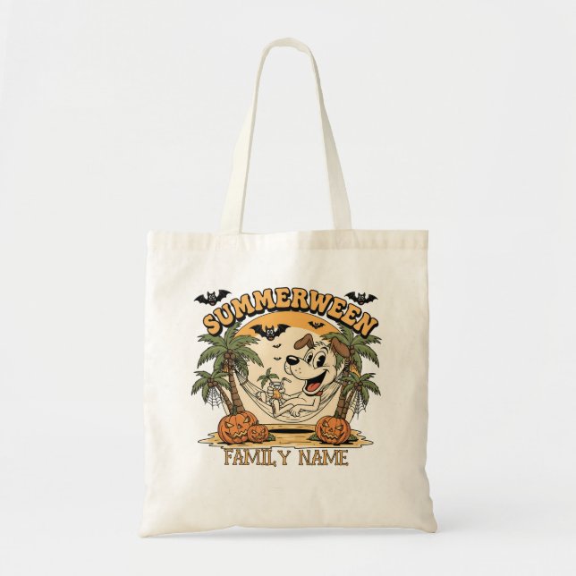 Personalized Matching Family Name Summerween  Tote Bag (Front)