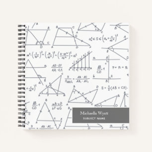 Personalized Math Diagrams Pattern Graph Paper Notebook