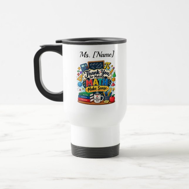 Personalized Math Teacher Coffee Mug | Best Math T (Left)