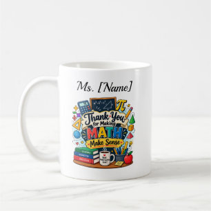 Personalized Math Teacher Coffee Mug Best Math T