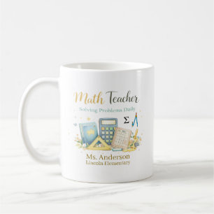 Personalized Math Teacher Gift Coffee Mug