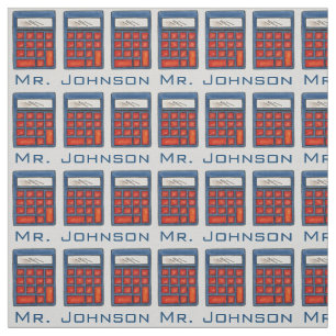 Personalized Math Teacher School Calculator Nerd Fabric