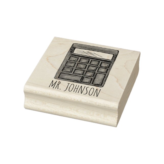 Personalized Math Teacher School Calculator Stamp (Stamp)