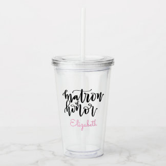 Personalized Matron of Honour Acrylic Tumbler