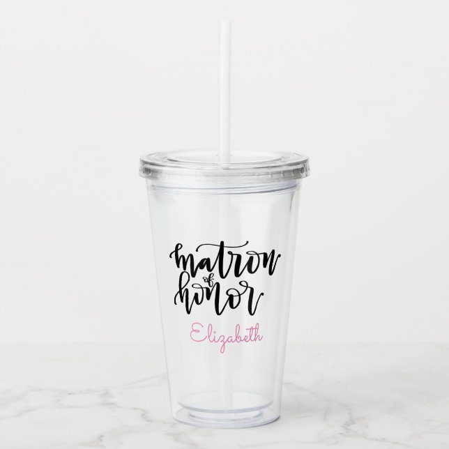 Personalized Matron of Honour Acrylic Tumbler (Front)