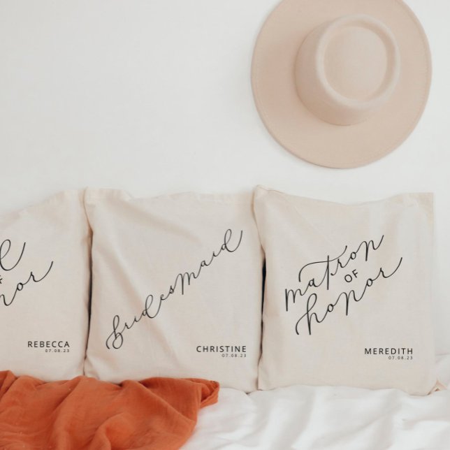 Personalized Matron of Honour Cute Script Tote Bag (Creator Uploaded)