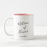Personalized Matron of Honour Two-Tone Coffee Mug<br><div class="desc">Personalized Matron of Honour Two-Tone Coffee Mug</div>