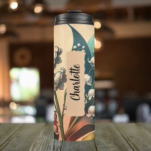 Personalized May Birth Flower Lily of the Valley Thermal Tumbler