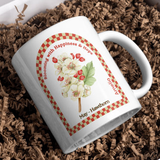 Personalized May Birth Month Flower Coffee Mug