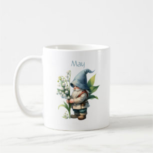 Personalized May Birth Month Garden Gnome Coffee Mug