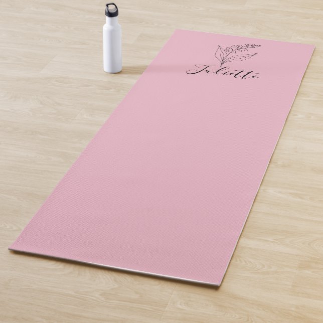 Personalized May Lily of the Valley Birth Flower  Yoga Mat (In Situ)