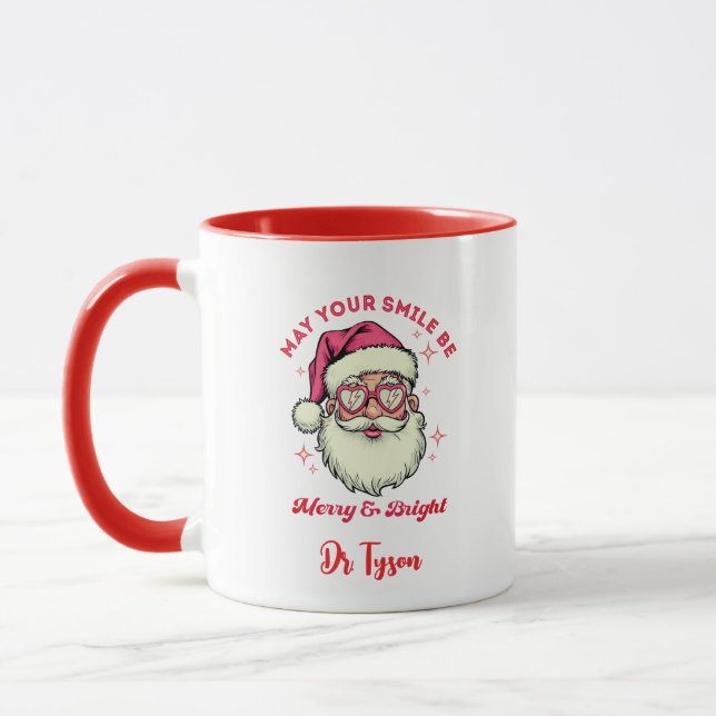 Personalized May Your Smile Be Merry & Bright Mug (Left)