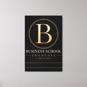 Personalized MBA Business Graduate 2026 Art Canvas Print
