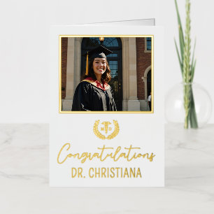 Personalized MD Doctor of Medicine Graduation Foil Greeting Card