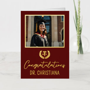 Personalized MD Doctor of Medicine Graduation Foil Greeting Card