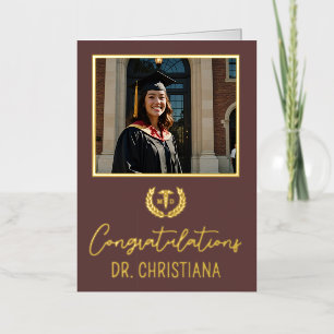 Personalized MD Doctor of Medicine Graduation Foil Greeting Card