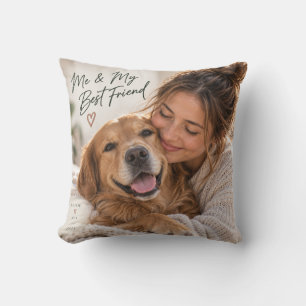 Personalized Me and My Best Friend Dog Photo Throw Pillow