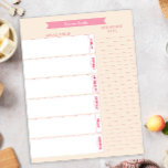 Personalized Meal Planner and Shopping List Pastel Notepad<br><div class="desc">Pastel meal planner and shopping list for an organized week ahead any family can use. This meal planner template could be customized by changing the wording as you see fit. You could change it for events and scheduling or more niche needs as needed. Makes a great gift idea for Mother's...</div>