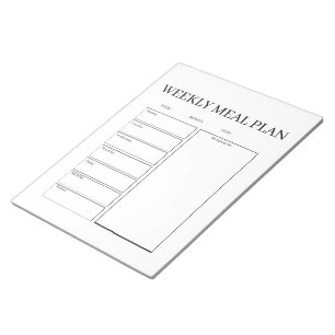 Personalized Meal Planner Shopping List Notepad