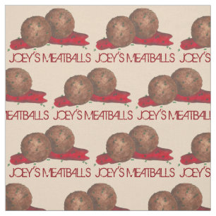 Personalized Meatballs Italian Food Restaurant Fabric