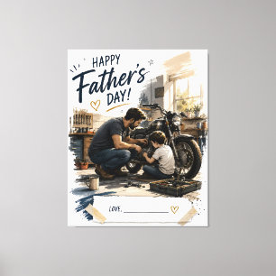 Personalized Mechanic Dad Father’s Day Canvas Print