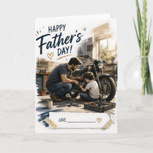 Personalized Mechanic Father’s Day Greeting Card