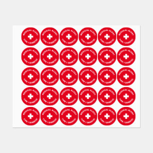 Personalized Medical Alert  Diabetic Red 