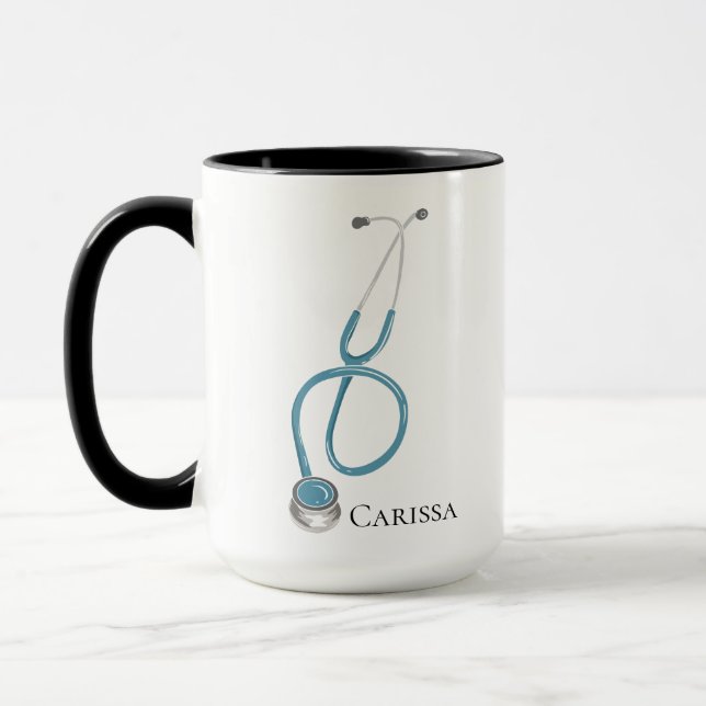 Personalized Medical Assistant Stethoscope Name Mug (Left)