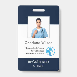 Personalized Medical Centre Logo Employee Photo ID Badge