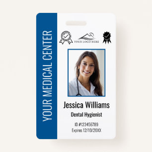 Personalized Medical Certified Employee Blue ID Badge