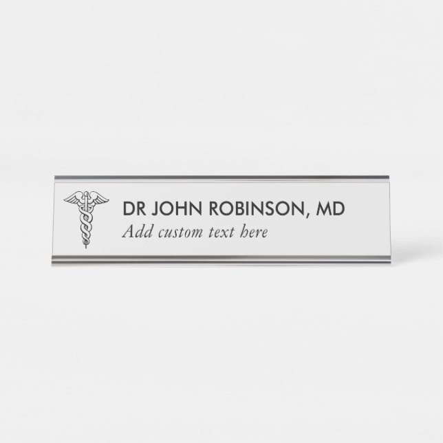 PERSONALIZED MEDICAL DESK NAME PLATE (Front)