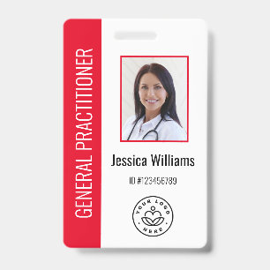 Personalized Medical Employee Logo & Photo ID Badge