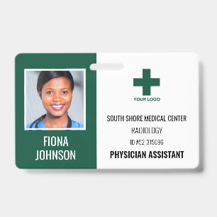 Personalized Medical Employee Logo Photo ID Badge