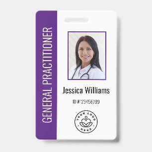 Personalized Medical Employee Logo & Photo ID Badge