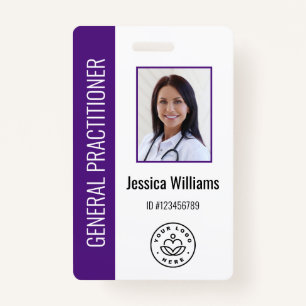 Personalized Medical Employee Logo & Photo ID Badge