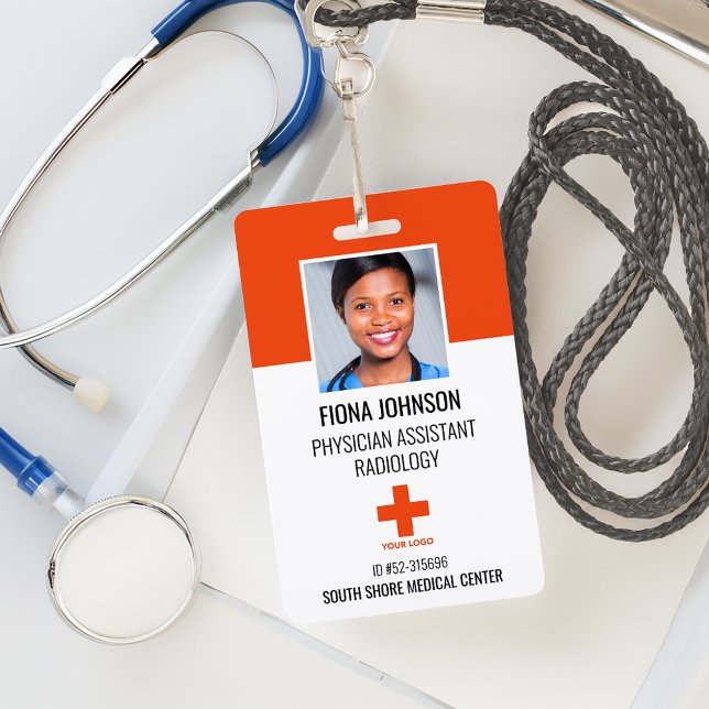 Personalized Medical Employee Logo Photo ID Badge (Personalized Medical Employee Logo Photo ID Badge)