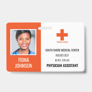 Personalized Medical Employee Logo Photo ID Badge